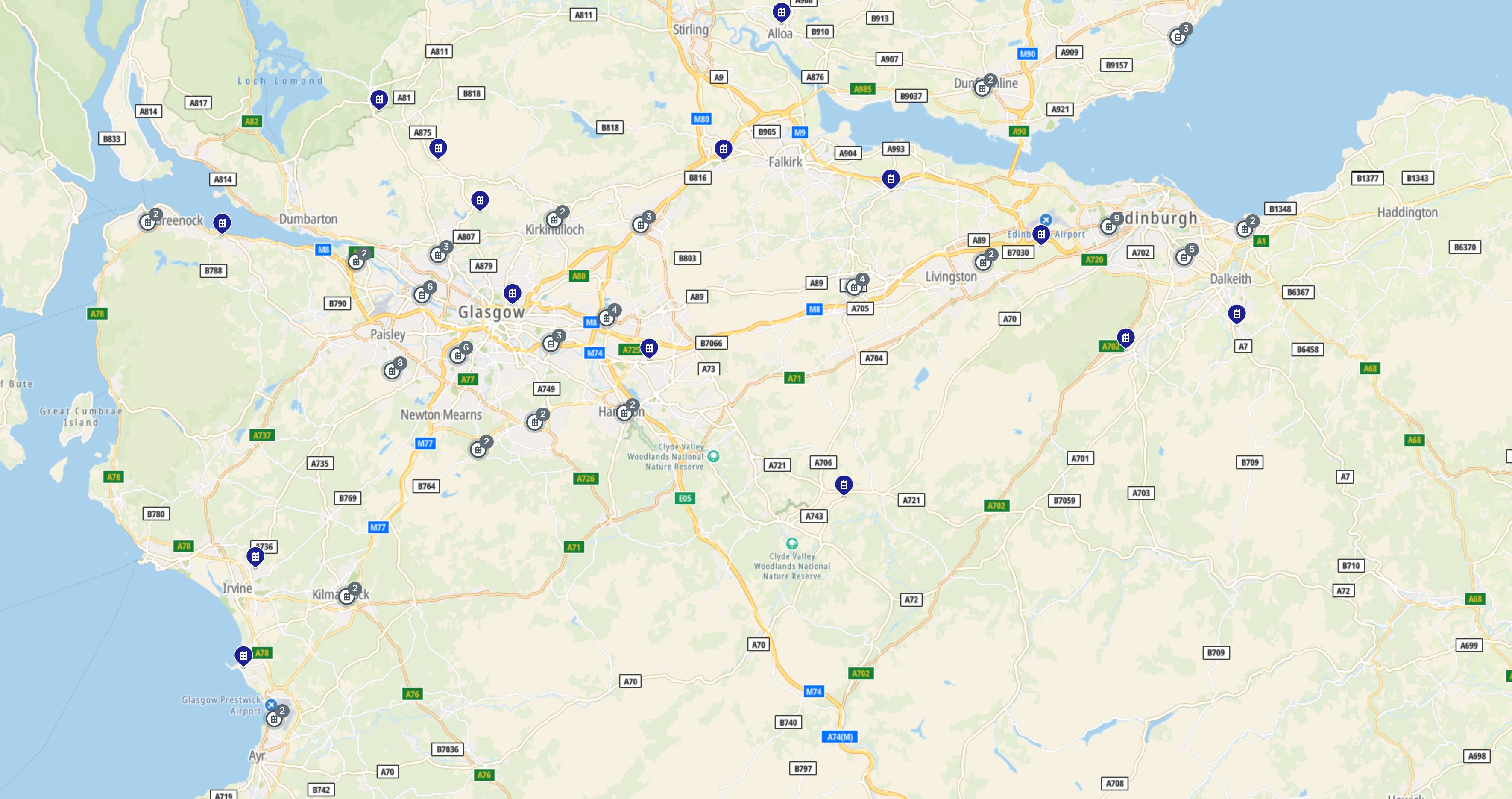 Locations East-West